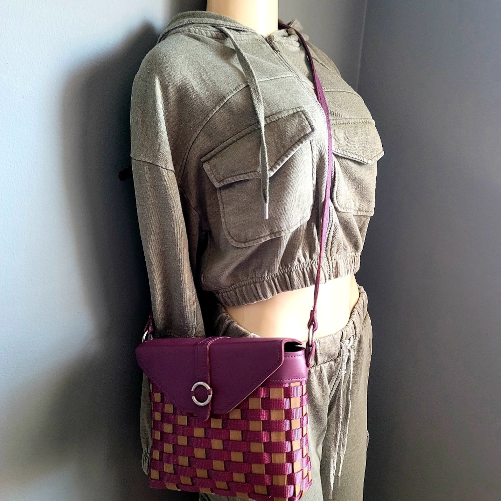 Vintage Longaberger ToGo Cross body Basket Purse